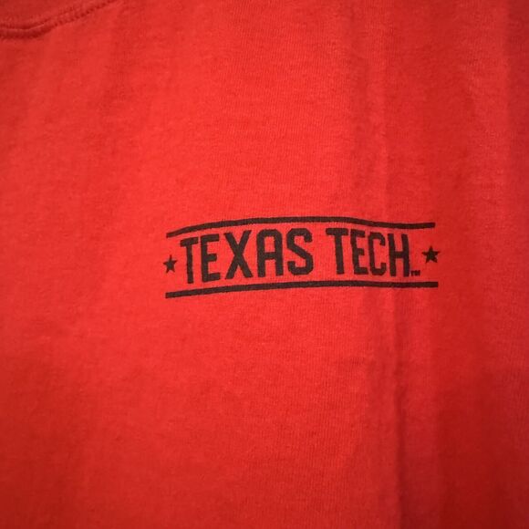 Texas Tech Red Raiders T-Shirt Red Men's 2XL NCAA College University Double Side - Picture 4 of 8